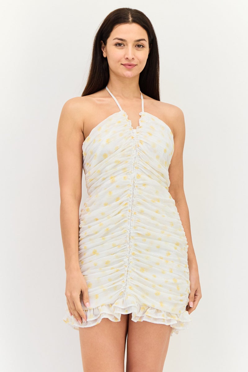 FOREVER 21 فستان ميني مزخرف بالورود للنساء، متعدد الألوان - Image 1