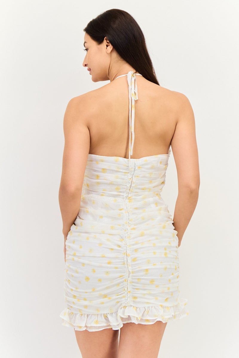 FOREVER 21 فستان ميني مزخرف بالورود للنساء، متعدد الألوان - Image 4