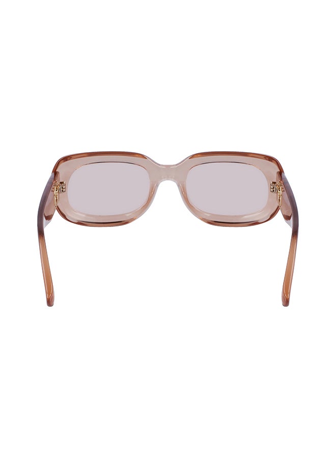 Longchamp نظارة شمسية مستطيلة للحماية من الأشعة فوق البنفسجية للنساء - LO716S-610-5221 - مقاس العدسة: 52 ملم  - Image 4