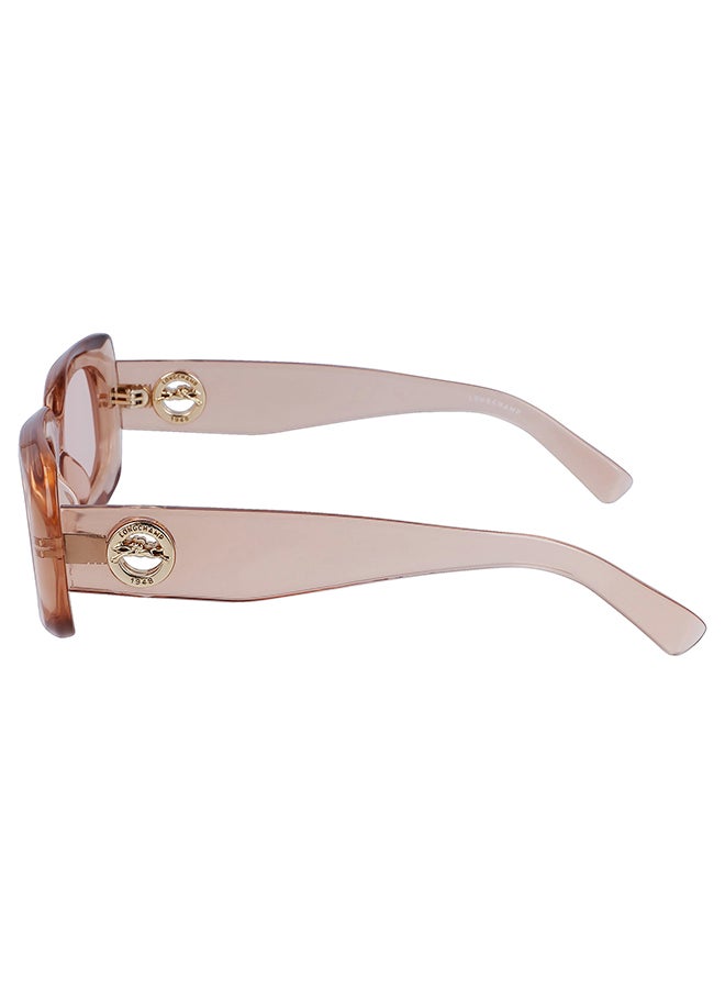Longchamp نظارة شمسية مستطيلة للحماية من الأشعة فوق البنفسجية للنساء - LO716S-610-5221 - مقاس العدسة: 52 ملم  - Image 2