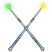 Maikoi Light Up Magic Wizard Wand with Sounds 4 Color Lights Illuminating Witch Toys for Kids Cosplay Party Birthday Gift Silver 2PCS - Image 2