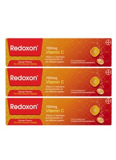 Redoxon Pack Of 3 Redoxon Vitamin C Orange Effervescent 15 Tablets  - Image 1