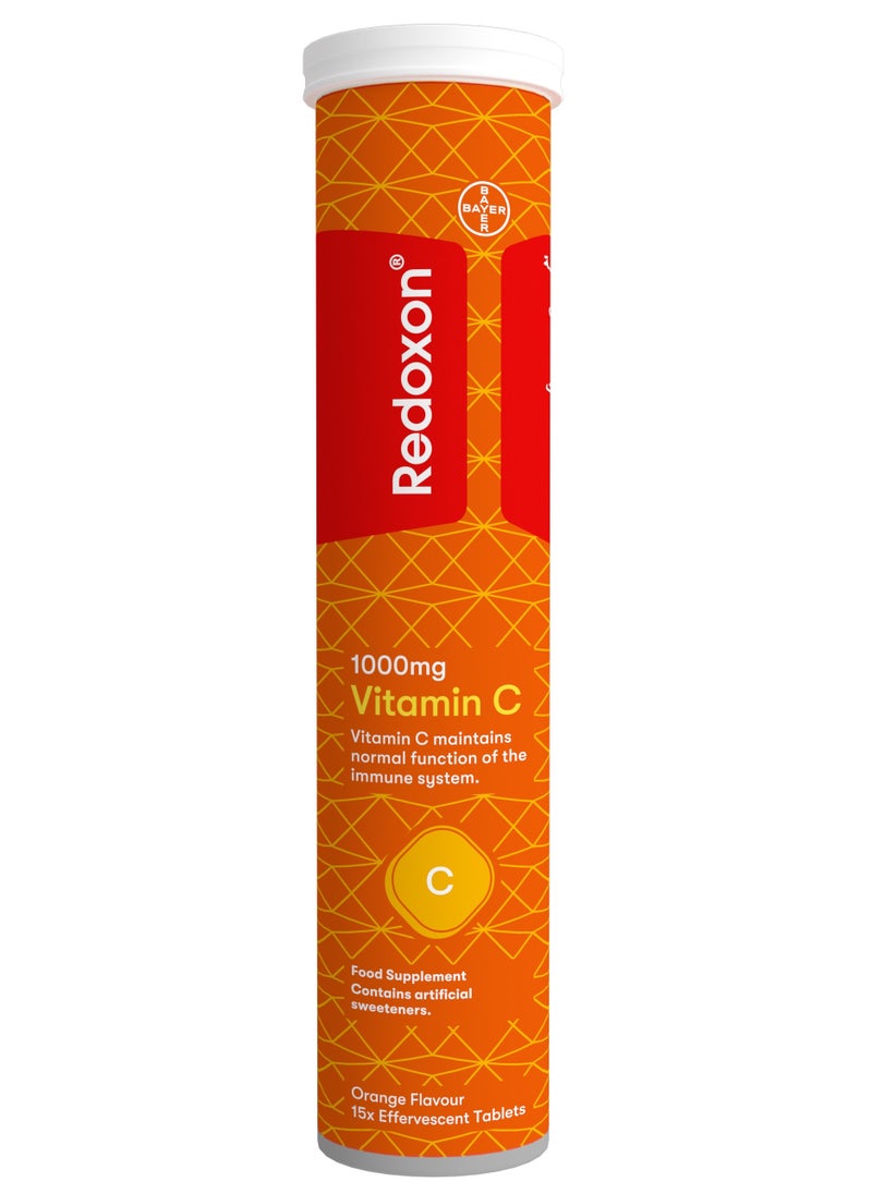 Redoxon - Pack Of 3 Redoxon Vitamin C Orange Effervescent 15 Tablets - Image 1