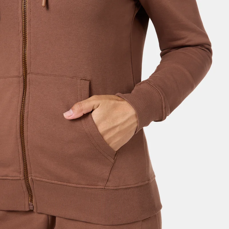 Sun And Sand Sports Brown Women's Full-Zip Hoodie for Women | Best Price UAE