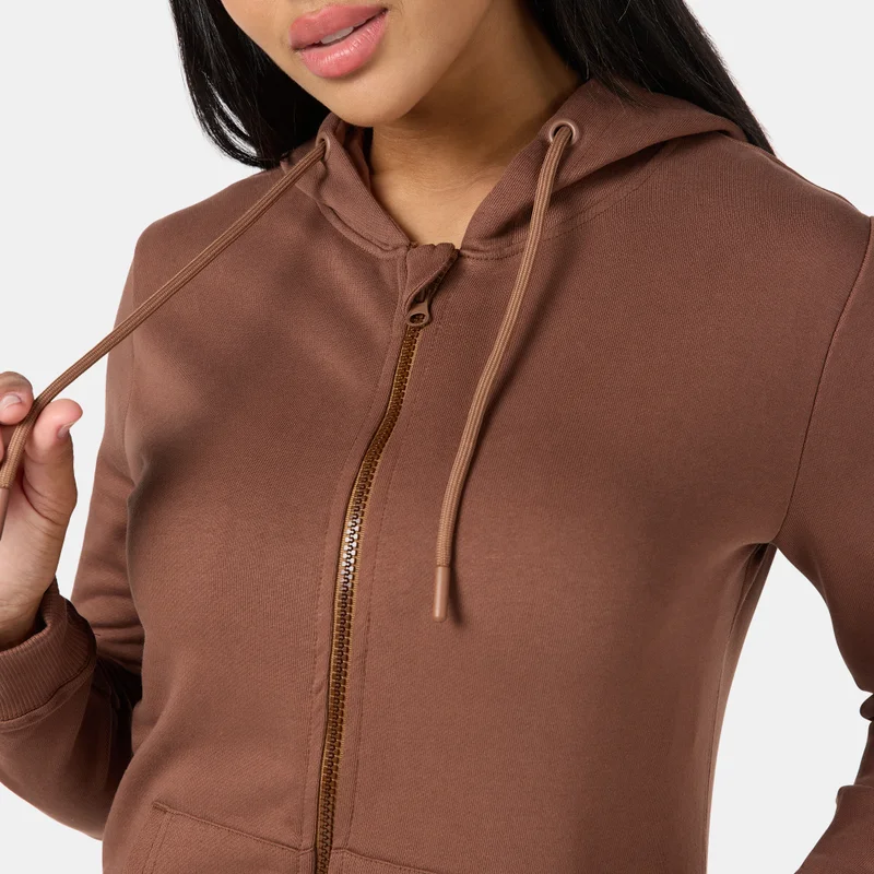 Sun And Sand Sports Brown Women's Full-Zip Hoodie for Women | Best Price UAE