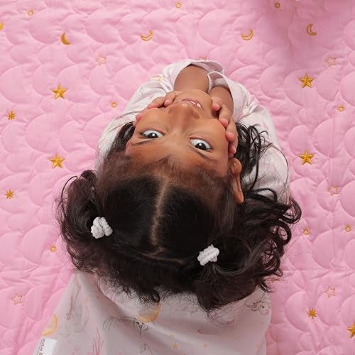 Divine Casa Moon & Stars Kids Single Bed Bedspread – 60x87 Inches – Soft & Cute with 1 Pillow Cover – Dream a Little Dream - Image 3