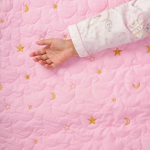 Divine Casa Moon & Stars Kids Single Bed Bedspread – 60x87 Inches – Soft & Cute with 1 Pillow Cover – Dream a Little Dream - Image 4