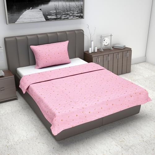 Divine Casa Moon & Stars Kids Single Bed Bedspread – 60x87 Inches – Soft & Cute with 1 Pillow Cover – Dream a Little Dream - Image 1
