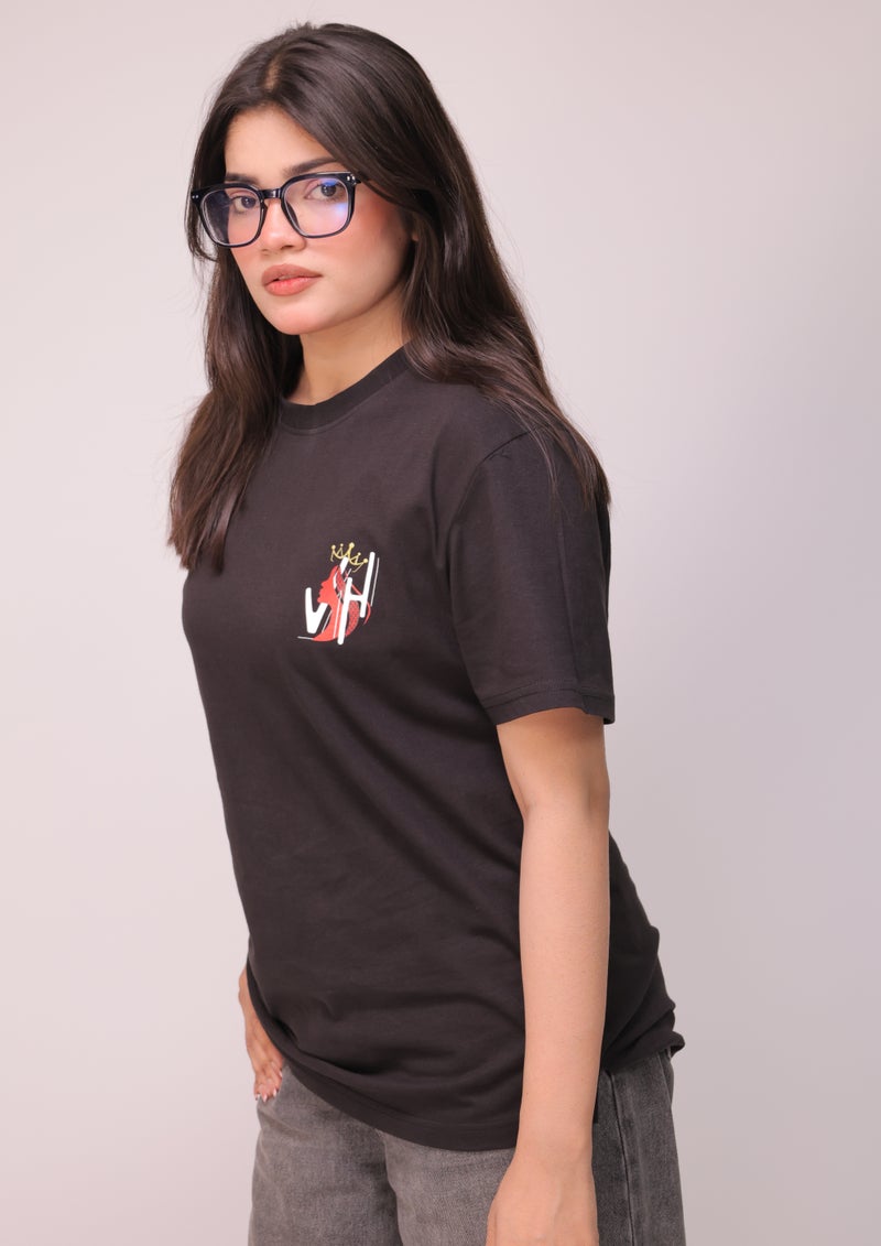 واصل هب تيشيرت نسائي برسومات، قطن 100%، رقبة دائرية، أكمام قصيرة، قصة مريحة، تيشيرت كاجوال - Image 3