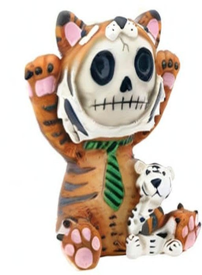 SUMMIT COLLECTION Brown Tigrrr with Small Tiger Furry Bones Collectible Statue - Image 2