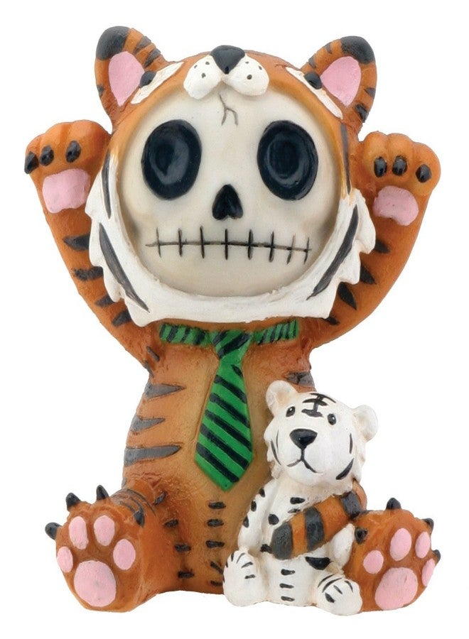 SUMMIT COLLECTION Brown Tigrrr with Small Tiger Furry Bones Collectible Statue - Image 1