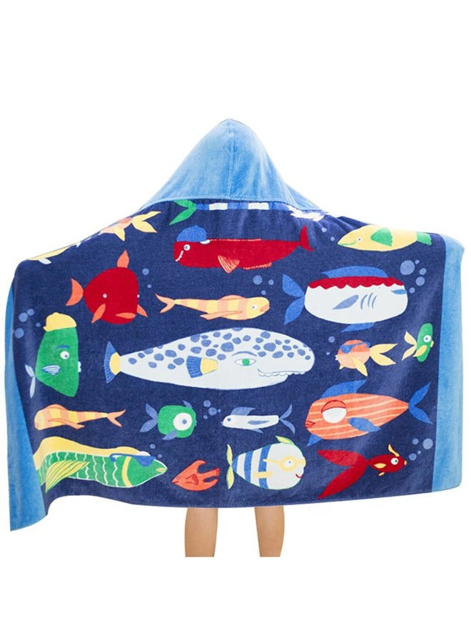 Bavilk Kids Bath Towels, Kids Towel Girls Boys Hooded Beach,Bathroom,Pool Swim Towels 30 × 50 INCH Large Size Ultra Absorbent Cute Cartoon Animal Full Vitality 100% Cotton Wearable Wrap for Child - Image 1