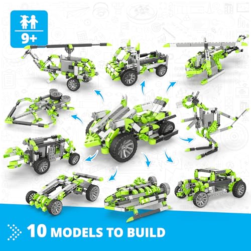 Engino Inventor STEM Toys Motorized 4Wheeled Extreme Bike Construction Toys for Kids 9 Building Kit STEM Projects Gifts for Boys Girls Engineering Kit 10 Models to Build - Image 5