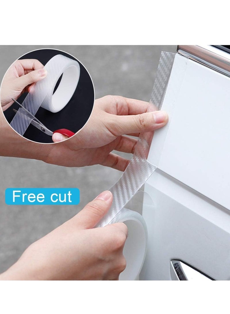 Generic Car Door Edge Guards Door Sill Protector 5D Carbon Fiber Wrap Film Vinyl Automotive Protection Film Anti-Collision Fits for Most Car 3cm*10m  - Image 4