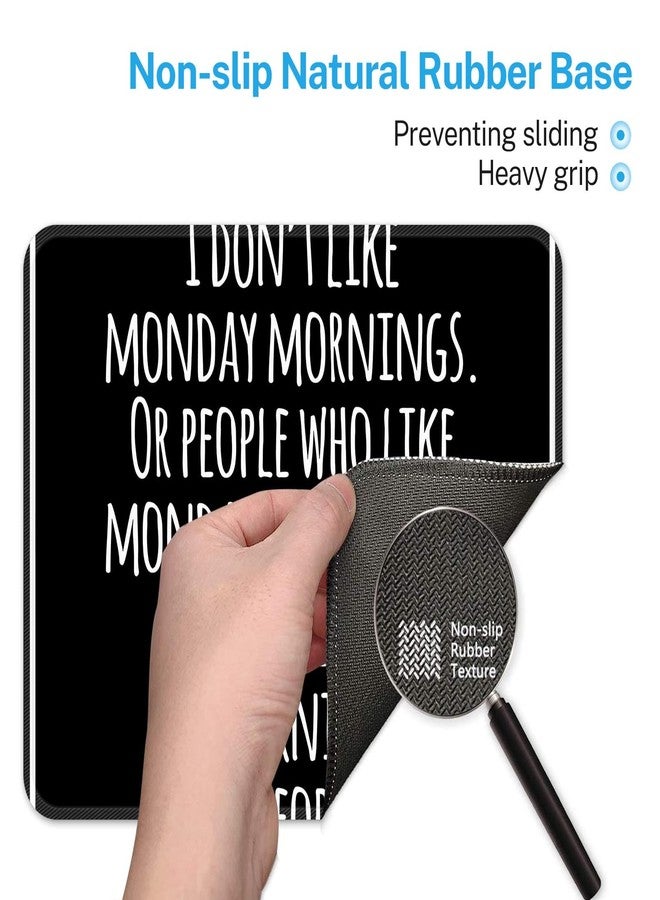 Emvency Mouse Pads Meme Funny Inspirational Quotation Sarcasm Monday Sarcastic Attitude Mousepad 9.5" x 7.9" for Laptop,Desktop Computers Accessories Mini Office Supplies Mouse Mats - Image 5