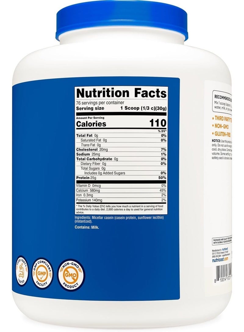 Nutricost مسحوق بروتين كازين 5 رطل - كازين ميكلي، غير معدل وراثيًا، خالي من الجلوتين (بدون نكهة) - Image 5