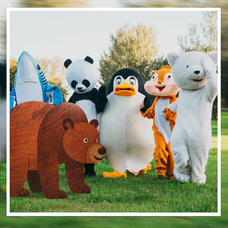 Yookeer 4 ft Brown Bear Cardboard Cutout Stand up Life Size Safari-Themed Birthday Party Decoration Jungle Cardboard Stand-up Photo Prop for Zoo Theme Vbs Event Backdrop Stand up Decorations - Image 5