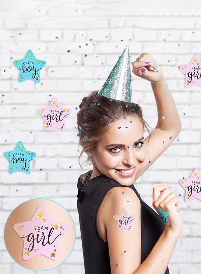 Sweet Life 120 Pieces Baby Shower Stickers Labels, Team Boy Team Girl Gender Reveal Stickers, for Gender Reveal Party Decoration Baby Shower Decorations - Image 4