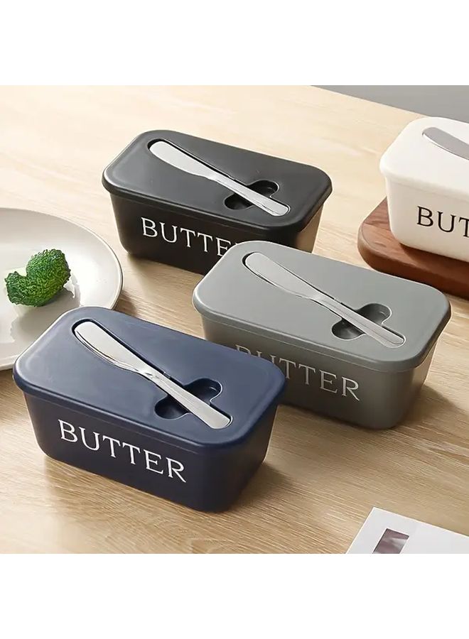 Large Grey Butter Dish Premium Food Grade PP Durable Easy Clean Butter Keeper Countertop Freshness Preservation - Image 5