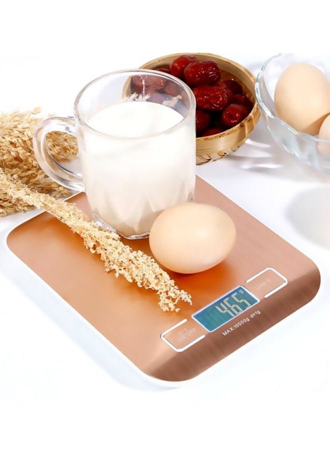 NIBEMINENT Stainless Steel Platform Electronic Scale Rose Gold/Blue 180x18x140mm - Image 3