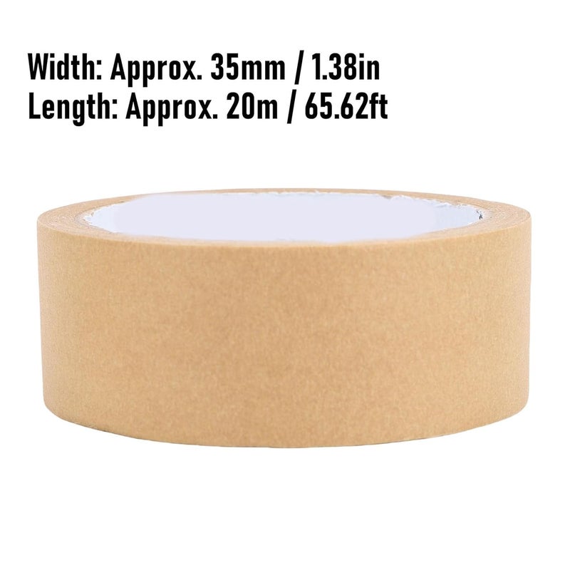 Brown Waterproof Masking Tape 35mm x 20m for Painting Walls Auto House 5 Pack - Image 3