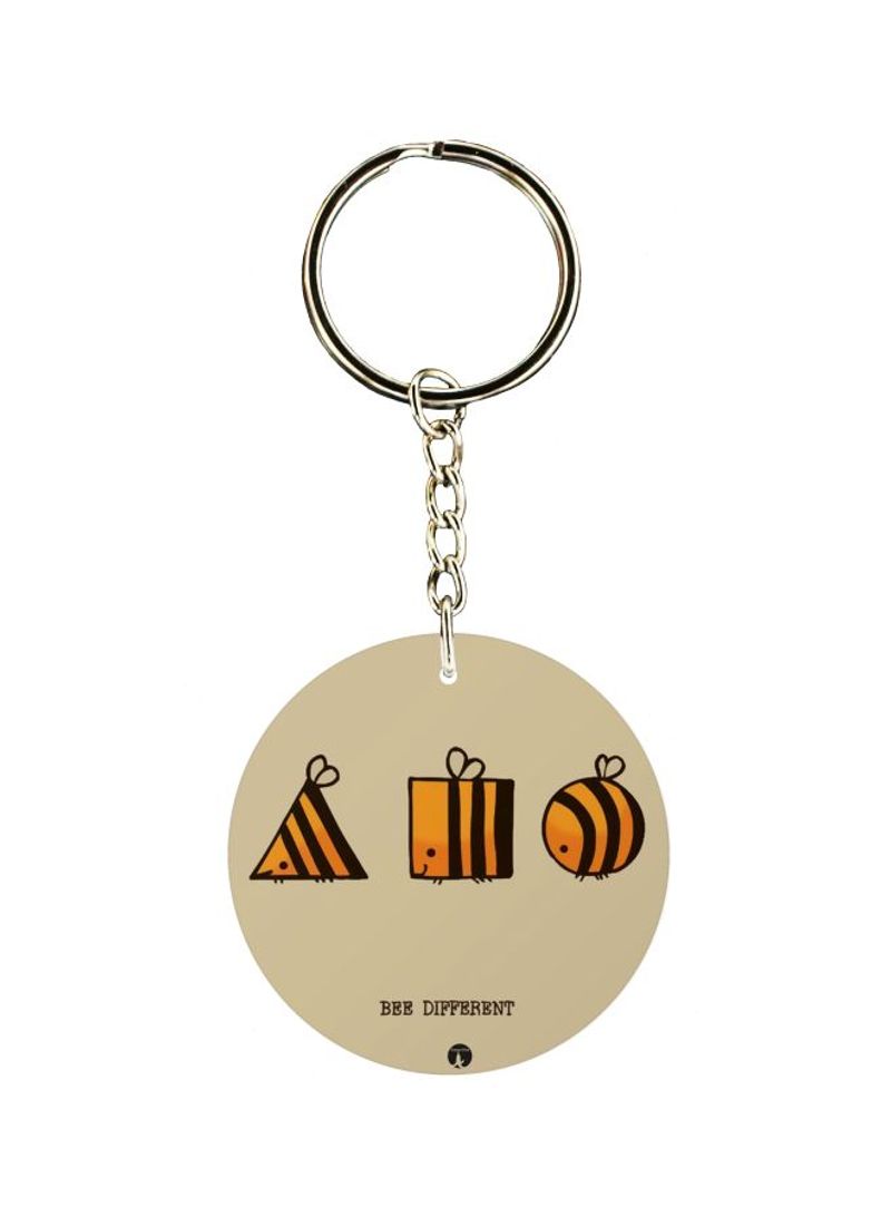 Bee Different Printed Single Sided Keychain