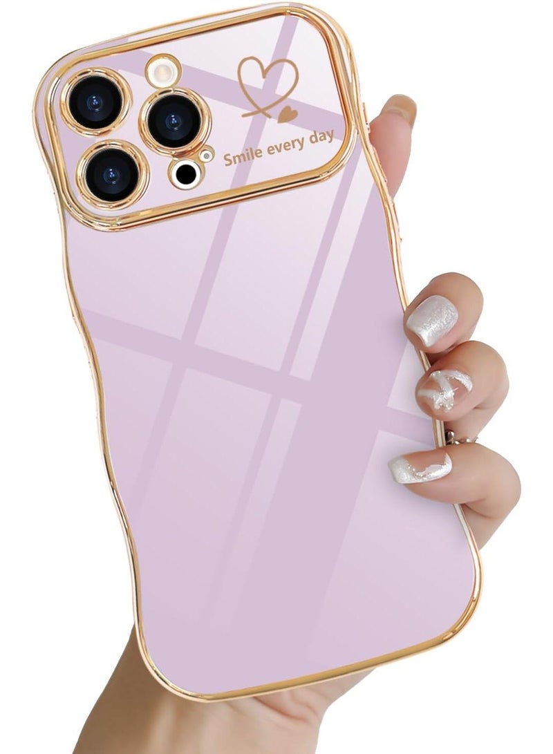 Y&D Suitable For Iphone 15 Pro Electroplated Love Large Window Wave Drop Resistant Phone Case - Image 1