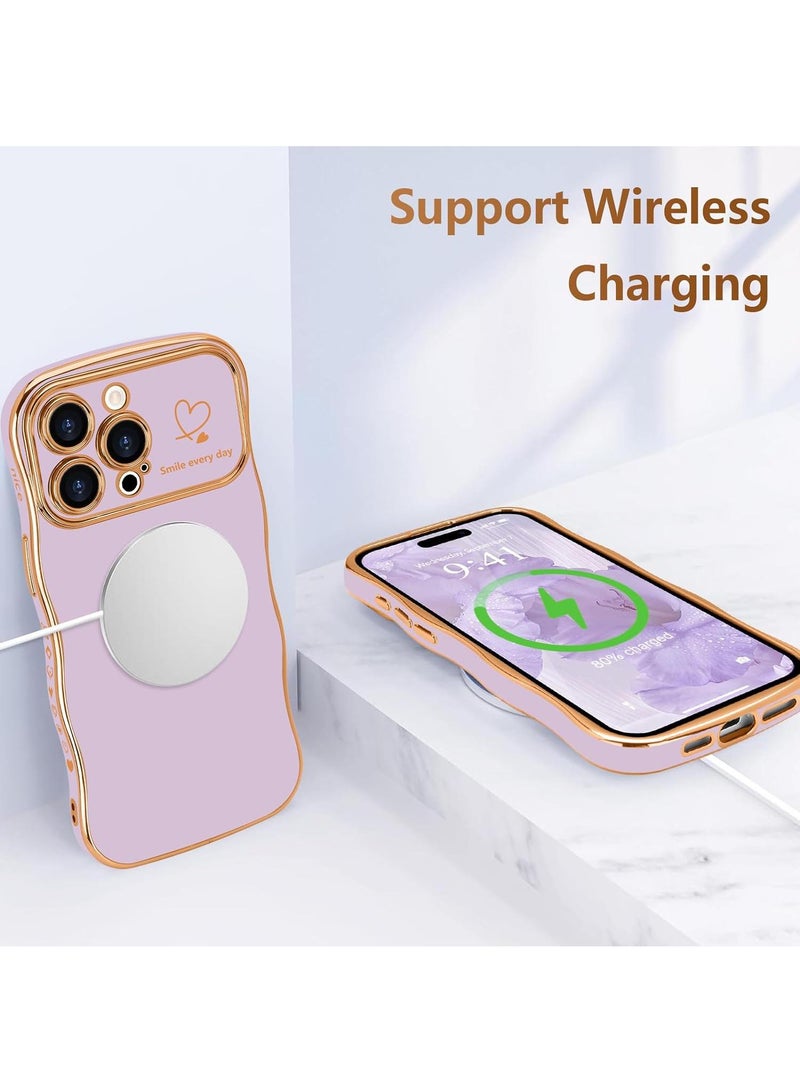 Y&D Suitable For Iphone 15 Pro Electroplated Love Large Window Wave Drop Resistant Phone Case - Image 2