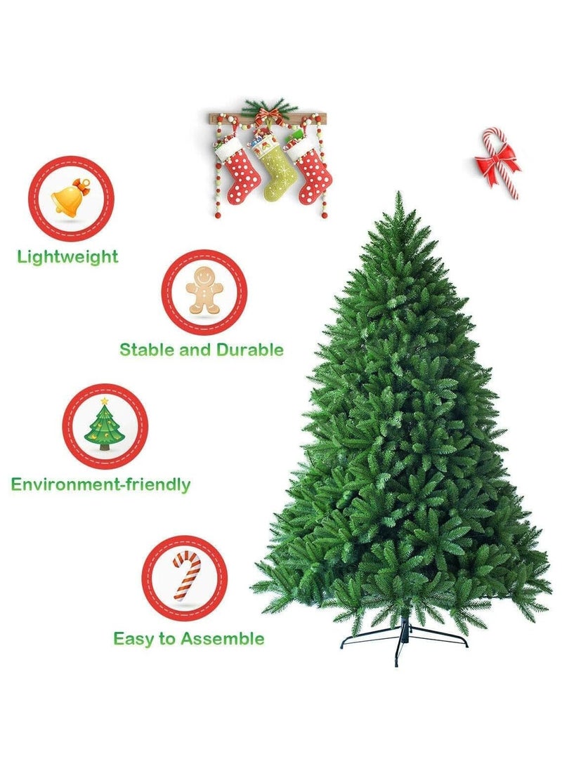 تابيت شجرة عيد الميلاد الاصطناعية، شجرة كاملة من خشب التنوب المفصلي الفاخر غير المضاء مع حامل معدني وهيكل مفصلي وتجميع سهل لشجرة عيد الميلاد الاحتفالية للمنزل والمكتب والحفلات - Image 3