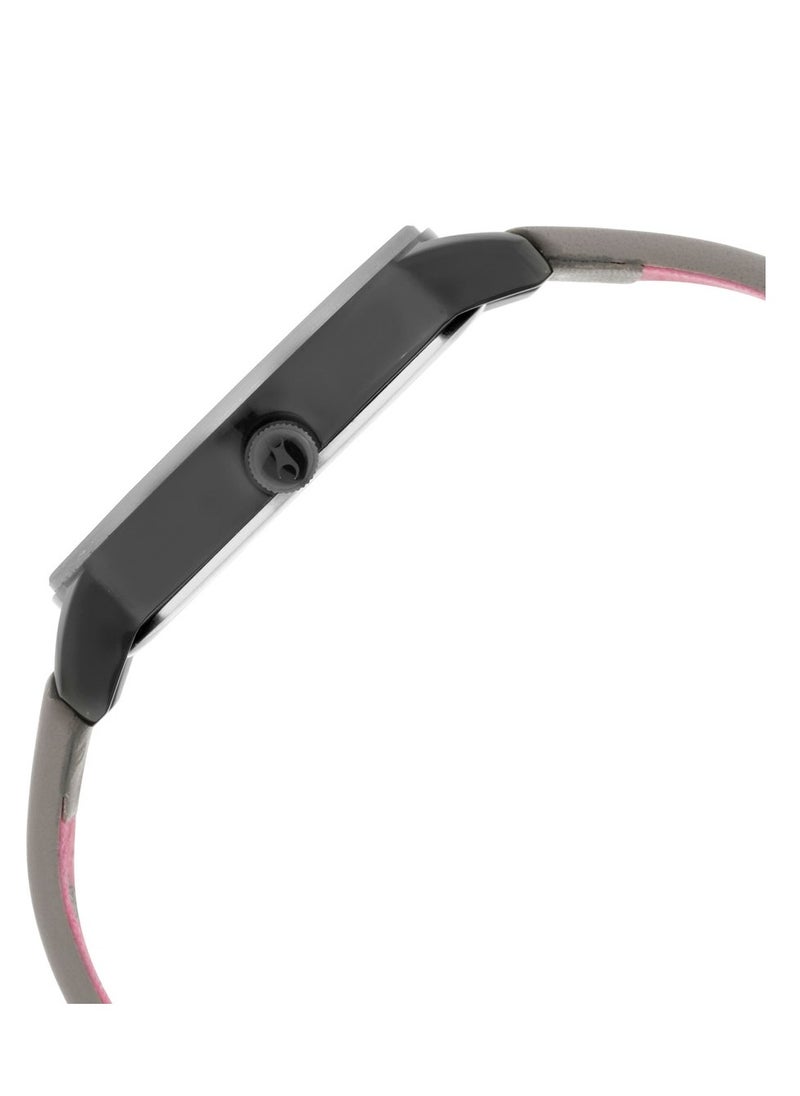 fastrack - Fastrack Ruffles Quartz Analog with Date Grey Dial Leather Strap Watch for Girls - Image 1