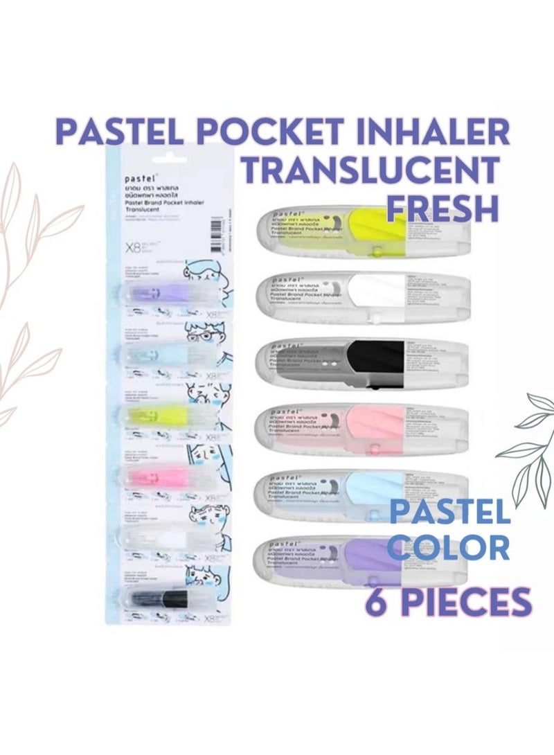 باستيل براند، بخاخ استنشاق الزيوت العطرية للجيب، لتخفيف احتقان الأنف بالعلاج العطري (عبوة من 6 قطع) - Image 2
