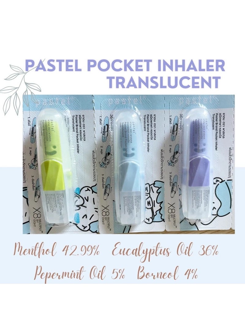 باستيل براند، بخاخ استنشاق الزيوت العطرية للجيب، لتخفيف احتقان الأنف بالعلاج العطري (عبوة من 6 قطع) - Image 3