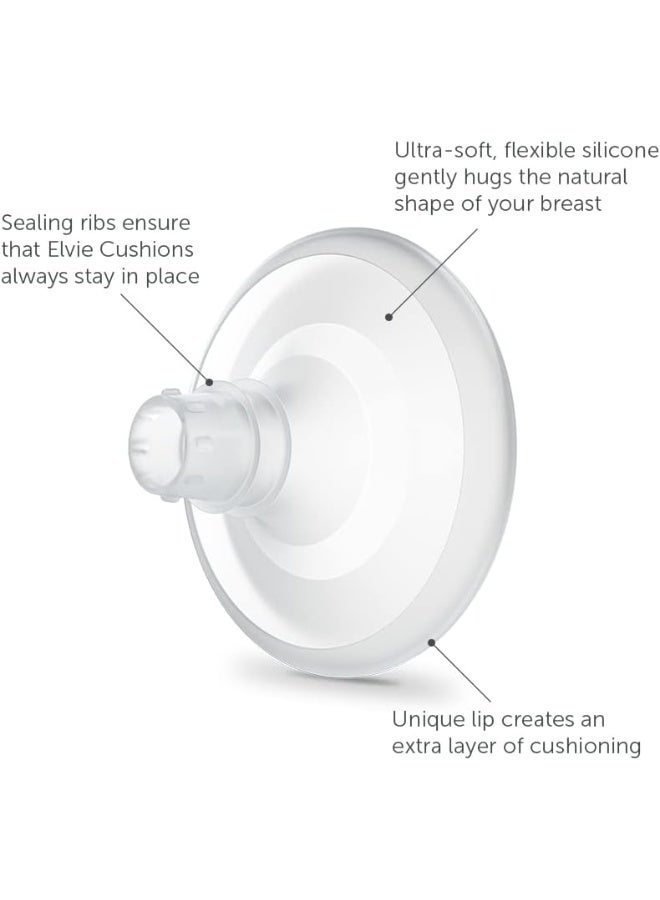 Elvie - Nipple Cushions - 19mm - Soft Silicone to Enhance fit for Improved Comfort and Efficiency - Accessories & Breastfeeding Essentials - BPA Free, Dishwasher Safe - 2 Count - Image 3