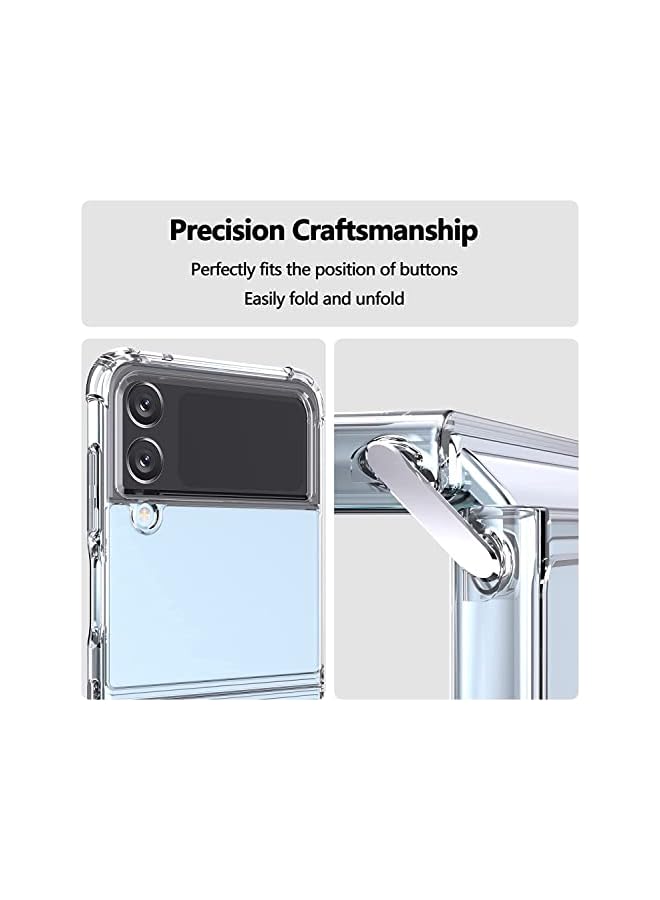 YoYoTech Compatible with Galaxy Z Flip 4 Case,Anti Yellow- Ultra-thin Slim Fit Four Corner Airbags Protection Samsung Galaxy Z Flip 4 5G 2022-Clear - Image 4