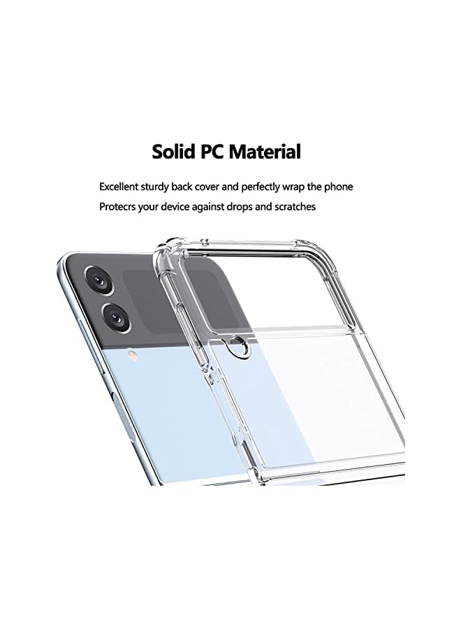 YoYoTech Compatible with Galaxy Z Flip 4 Case,Anti Yellow- Ultra-thin Slim Fit Four Corner Airbags Protection Samsung Galaxy Z Flip 4 5G 2022-Clear - Image 3