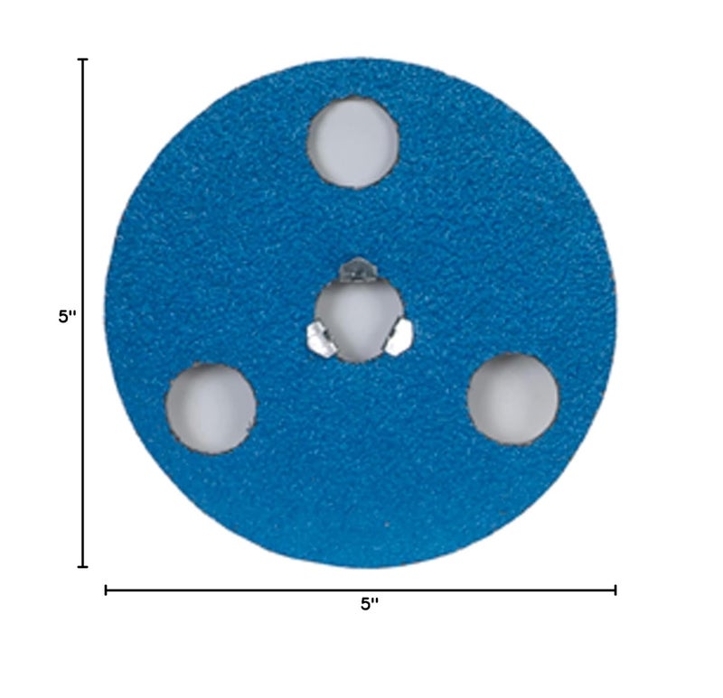 Norton BlueFire F826P AVOS Edger Speed-Lok Abrasive Disc, Fiber Backing, Zirconia Alumina, 5" Diameter, Grit 36 (Box of 5) - Image 2