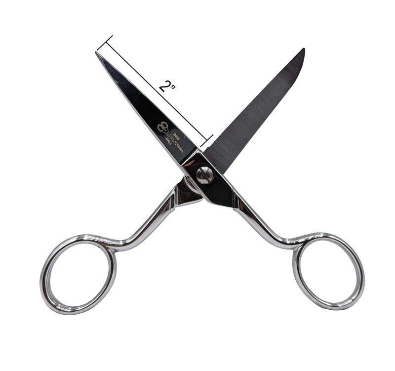 Ultima 5 Inch Dress Maker Scissors – Drop Forged Carbon Steel Dressmaker’s Sheers, Chrome Plated with Straight Handles, Made in Italy - Image 4