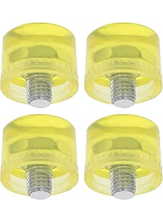 Replacement Rubber Hammer Heads 25mm 4Pcs Set Shock Resistant Mallet Tips for DIY Construction - Image 1