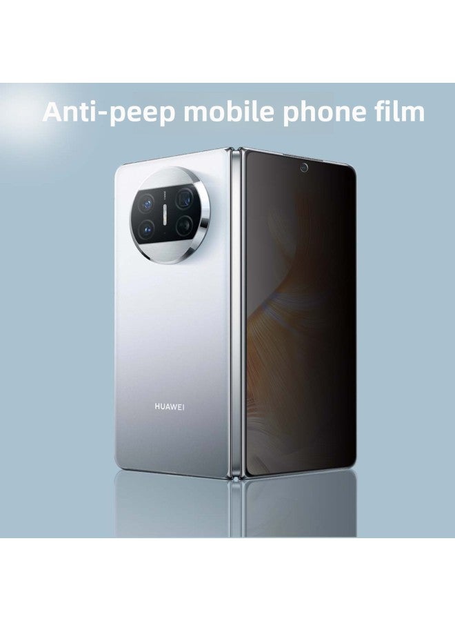 For Huawei Matex5 Full Glue Anti-peep Tempered Film X6 Full Screen Anti-peeping Screen Outside Screen Front Screen Privacy Film-Color:Full Glue Anti-peeping Belt Packaging-Dimensions:P70 Pro Does Not Support Fingerprint Unlocking
