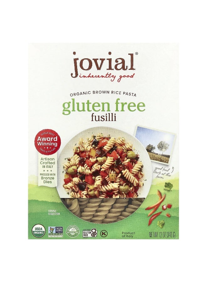Jovial Jovial, Organic Brown Rice Pasta, Fusilli, 12 oz (340 g)  - Image 1