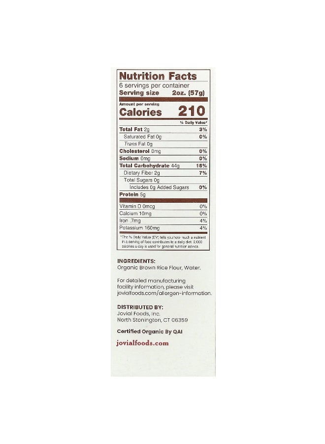 Jovial Jovial, Organic Brown Rice Pasta, Fusilli, 12 oz (340 g)  - Image 2