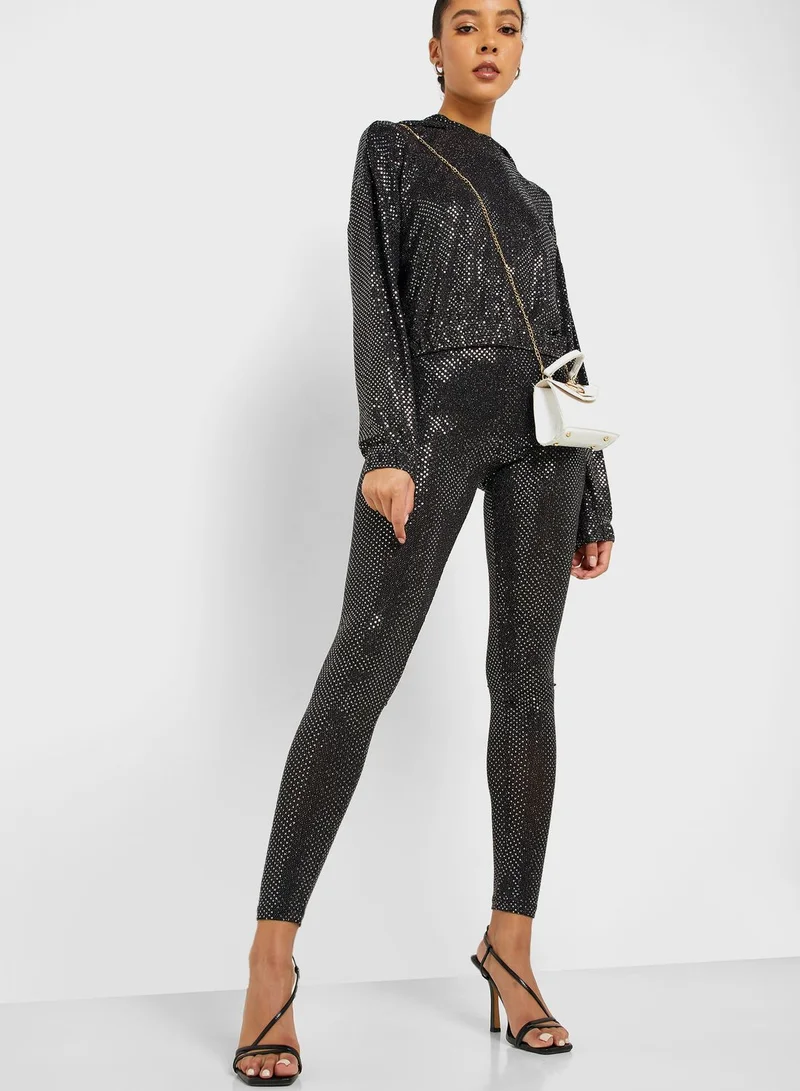 NOISY MAY High Waist Sheeny Leggings