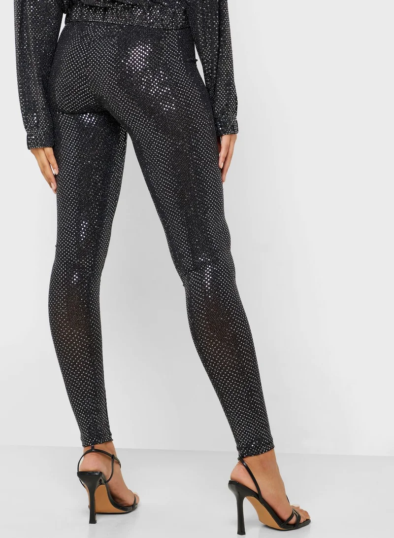 NOISY MAY High Waist Sheeny Leggings