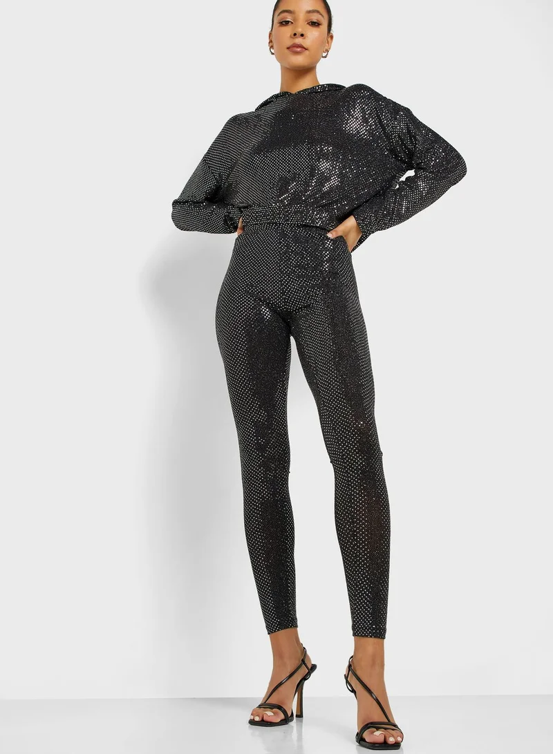 NOISY MAY High Waist Sheeny Leggings