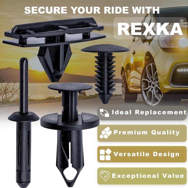 Rexka 60pcs Grille Fender Flare Hardware Kit for 2007-2018 Jeep Wrangler JK & Unlimited JK 68039280AA 6030441 6506007AA 6503598 - Image 3