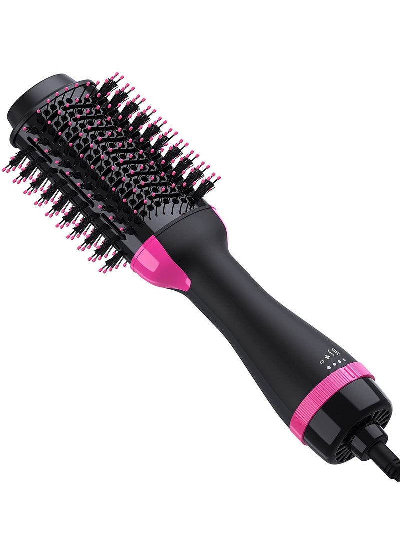Generic - Hair Dryer Brush Blow Dryer Brush in One, Upgraded 4 in 1 Hair Dryer and Styler Volumizer with Negative Ion Anti-frizz Ceramic Titanium Barrel Hot Air Brush Hair Straightener Brush 75MM Oval Shape - Image 1
