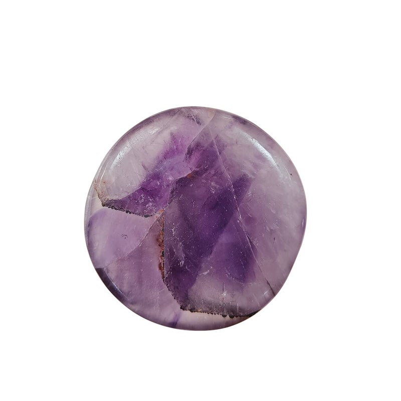 9Dzine Amethyst Sun Moon Face Polished Crystal Purple Sunmoon Face Stone - Image 5