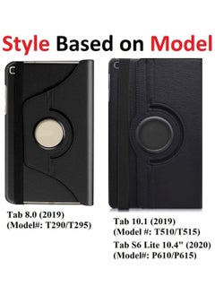 ELTRAZONE Samsung Galaxy Tab S6 Lite 10.4 2020 Case - 360 Degree Rotating Stand [Auto Sleep/Wake] Folio Leather Smart Cover Case  - Image 2