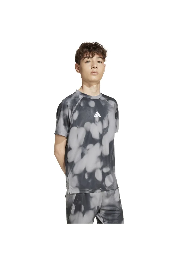 Adidas Adidas J Spr Aop 2 Tee Grey T-Shirt (Short Sleeve) T-Shirts For Kids
