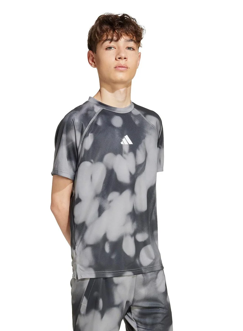 Adidas Training Tee With Allover Graphic